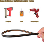 240 Ft Wicker Repair Kit, Plastic Wicker Repair Supplies, Gradient Dark Brown - Image 6