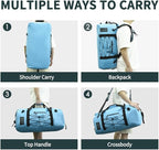 80L Dry Bag Large Waterproof Bag Roll-Top Heavy Duty Fishing Duffel Bag - Image 5