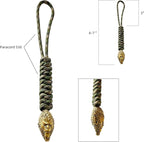 Handmade Lanyards with Brass Beads – Paracord 550 Survival Gear Leash - Image 4