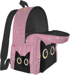 cfpolar 17 Inch Backpack Cute Cartoon Cats Laptop Bag Shoulder Bag School - Image 5