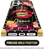 Compatible with iPhone 16 Case, Queen Lip Crown Leopard Print Luxury Golden - Image 6