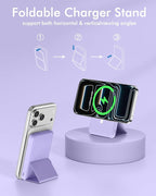podoru for Magsafe Battery Pack, Foldable 10000mAh Magnetic Power Bank - Image 4