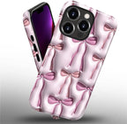 for iPhone 13 Pro Max Case, HL2 Abstract Ribbons Bows Hybrid 2 Layer Hard Shell - Image 2