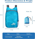 Ultra Lightweight Travel Foldable Backpack, Water Resistant Reusable Hiking - Image 2