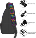 Psychadelic Trippy Art Sling Bag Crossbody Travel Hiking Chest Backpack - Image 5