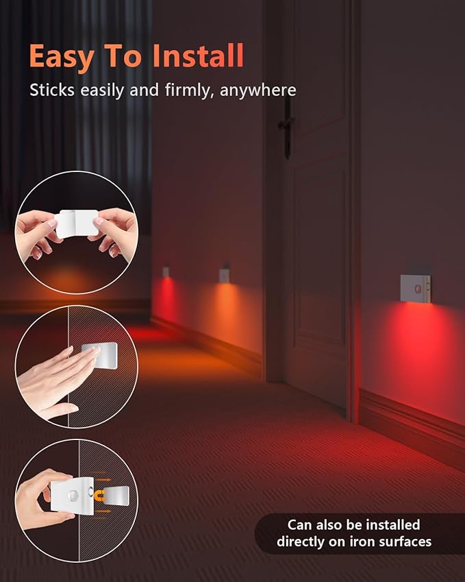 WILLED Stair Lights Indoor, RGB & Warm White Motion Sensor Night Light - Image 7
