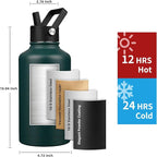 Insulated Water Bottle 64oz, Triple Wall Vacuum Stainless Steel, Leak Proof & - Image 2