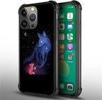 for iPhone 13 Pro Case, Galaxy Fox Wolf Pattern Graphic Design Girl Boy Soft - Image 6
