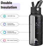 Konokyo 32 oz Insulated Water Bottle Stainless Steel Sport Bottles - Image 4