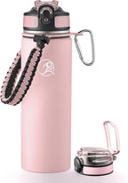 GOSWAG Insulated Sports Water Bottle, 24oz 2 Lids, Stainless Steel Water Bottles by GOSWAG