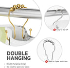 Bathway Shower Curtain Hooks, Shower Curtain Rings Rust Proof Double Hook - Image 3