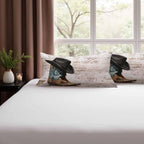 Western Cowboy Embroidered Boots Hat 12 X 20 Throw Pillow Covers Set of 2 - Image 9