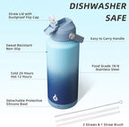 BJPKPK Water Bottle with Straw Lid, 32oz Vacuum Insulated Water Bottles - Image 3