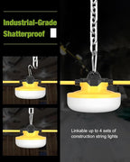 YXL 130W 16000LM Construction String Lights Temp Lighting 100FT Industrial LED - Image 7