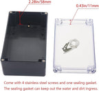 Project Box IP65 Waterproof Junction Box ABS Plastic Black Electrical Boxes DIY - Image 4