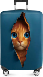 ANNA QUEEN 3D Cat Face Luggage Cover, Cute Peek Cat Suitcase Protector by ANNAQUEEN