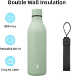 Insulated Water Bottle with Strap, 25 oz Double Wall Stainless Steel Vacuum - Image 3