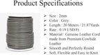 GENIQUE Real/Genuine Round Leather String Cord - Image 3