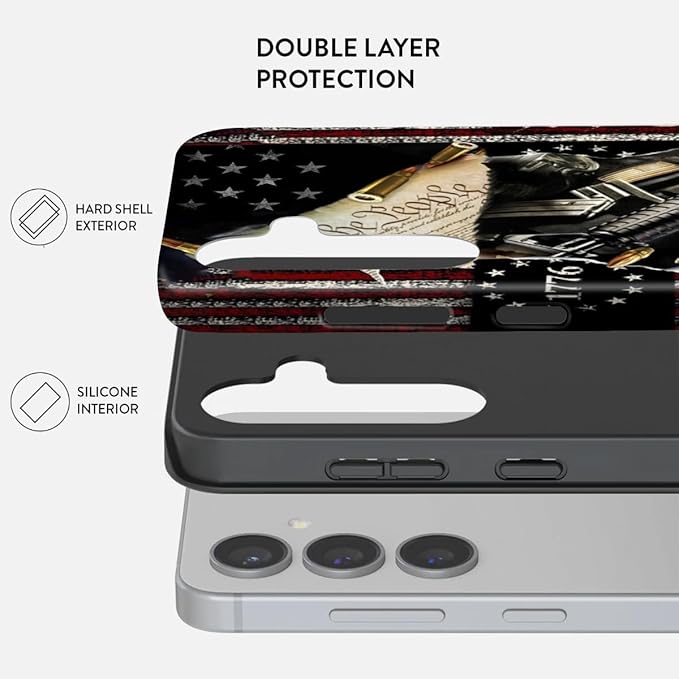Compatible for Samsung Galaxy S25 5G Case, Dual Layer Heavy Duty 2 in 1 - Image 2