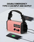 Emergency Crank Radio, 20000mAh / 74000mWh Solar Hand Crank Weather Radio - Image 3