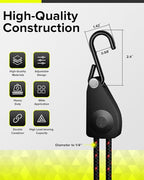 1/4" Ratchet Tie Down Straps, Heavy Duty Kayak Pulley System - Image 2