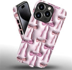 for iPhone 16 Pro Case, HL2 Abstract Ribbons Bows Hybrid 2 Layer Hard Shell - Image 2