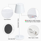 Kakanuo Cordless Table Lamp Rechargeable White - Image 6