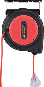 VEVOR 80FT Retractable Extension Cord Reel, 12AWG/3C SJTOW Heavy Duty Power - Image 12