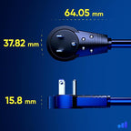 Maximm Cable 10 Feet 360° Rotating Flat Plug Extension Cord/Wire, 3 Prong - Image 4