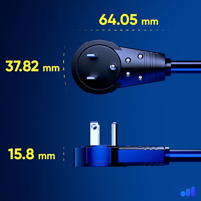 Maximm Cable 30 Feet 360° Rotating Flat Plug Extension Cord/Wire, 3 Prong - Image 4