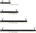 YiwerDer Reusable Fastening Cable Straps and Cable Ties Set 24 Pack, Adjustable - Image 3