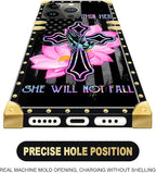 Compatible with iPhone 13 Pro Max Case, Praying Cross Hands Luxury Golden - Image 5