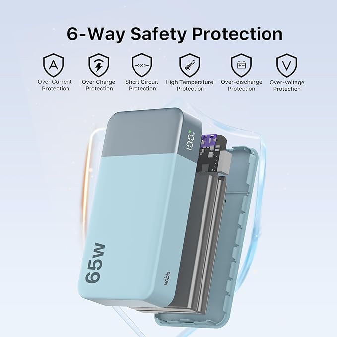 NOBIS Portable Charger, 20000mAh 65W Power Bank - Image 7