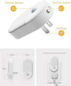 Blue Night Light Plug in, LOHAS Motion Sensor Blue LED Night Lights Plug Into - Image 6