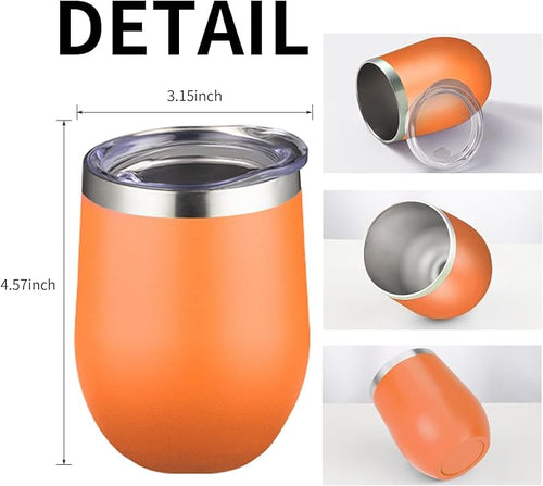 12oz/4 Pack Wine Tumbler Glasses - Image 2