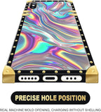 Compatible with iPhone XR Case, Holographic Abstract Iridescent Textures Luxury - Image 5