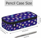 Colorful Stars Pencil Case Woven Stars Purple Blue Red Pencil Bag Pouch Box - Image 2