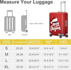 ANNA QUEEN Merry Christmas Luggage Cover, Santa Hat Holiday Design Suitcase - Image 5