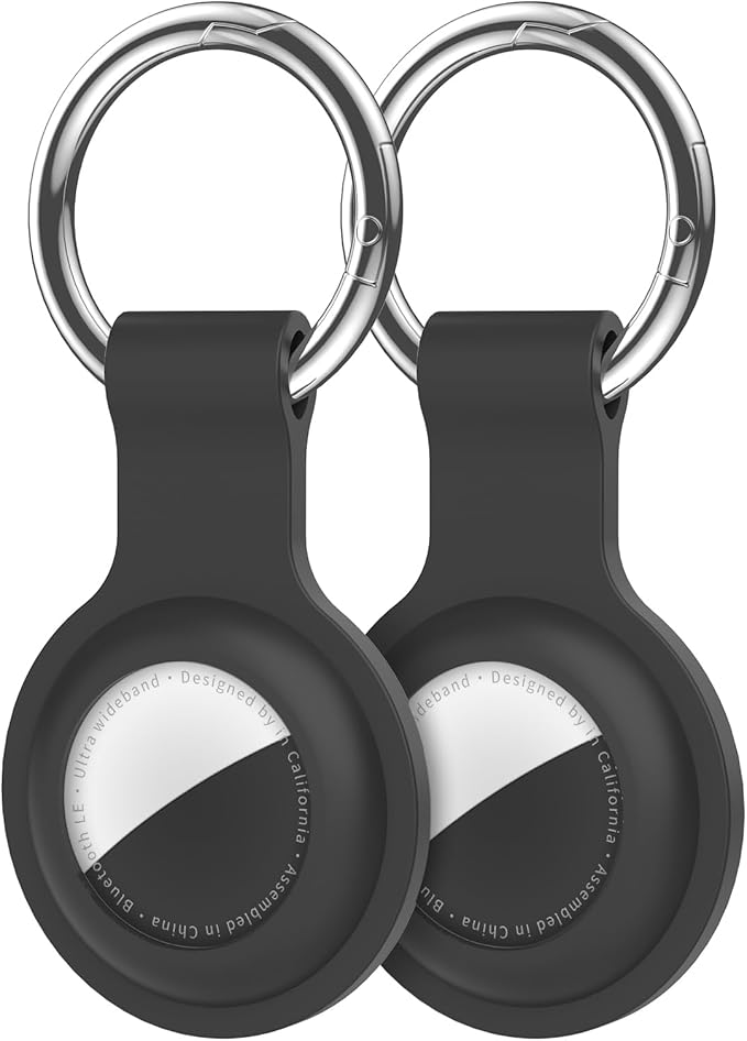 Compatible with AirTag Holder Case Keychain 2 Pack, - Image 9