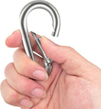 Locking Carabiner Clips, Stainless Steel Spring Snap Hook Locking Carabiner - Image 7