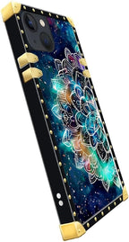 Compatible with iPhone 14 Case, Starry Sky Colourful Mandala Luxury Golden - Image 4