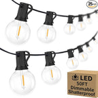 Bosceos 50FT Outdoor G40 LED Globe String Lights Dimmable Waterproof by BestChoiceforYourLife