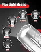 Victoper LED Flashlight 2 Pack Silver, Bright High Lumens Tactical Flashlights - Image 4