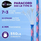 TECEUM Reflective Paracord Rope 1000 – 1000ft/200ft/100ft/50ft – 40+ Colors – - Image 2