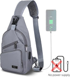 AMJ Crossbody Sling Bag Men Women, Casual Shoulder Backpack, Chest Daypack - Image 2