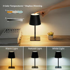 Fizrice 4 Pack Cordless Table Lamps, Portable Rechargeable Lamp, 6000mAh - Image 5