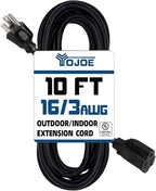 YOJOE Indoor Outdoor Extension Cord, 3 Prong 13A Weatherproof Power Cord by YOJOE