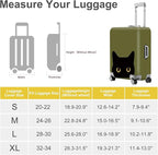 ANNA QUEEN Peeking Black Cat Luggage Cover, Cute Cat Eyes Design Suitcase - Image 5