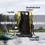 Waterproof Dry Bag Backpack for Kayaking, Roll Top Kayak Dry Backpack, Floating - Image 3