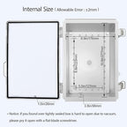 LeMotech Electrical Box, IP67 Waterproof Hinged Clear Cover Stainless Steel - Image 5